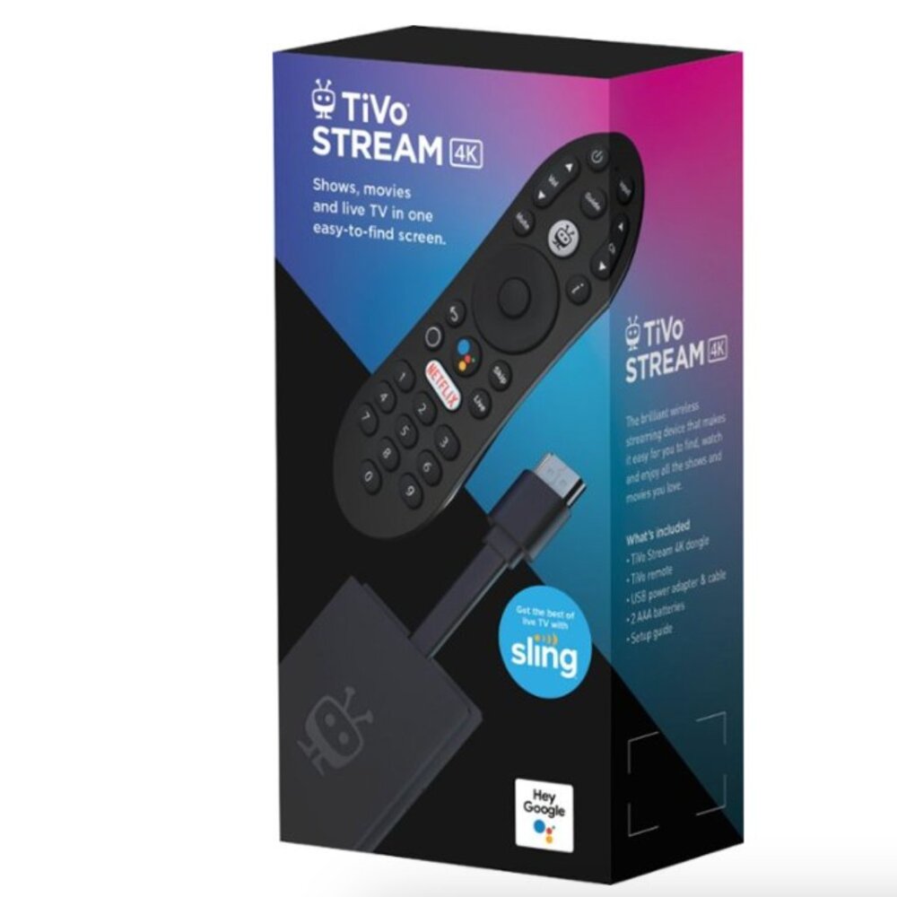 New Unused: TiVo - Stream 4K UHD Streaming Media Player with Google Assistance